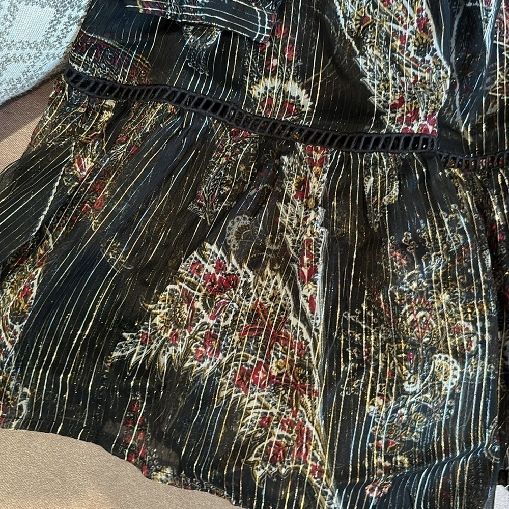 River island black and gold summer dress in size 10 - Picture 3 of 14